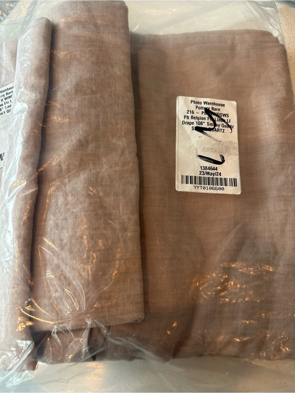 Pottery Barn Belgian Flax Linen Curtain Set 100